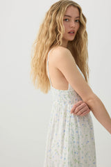 Crinkle V-Neck Maxi Dress with Pockets