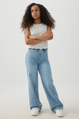 Pull On Wide Leg Jeans