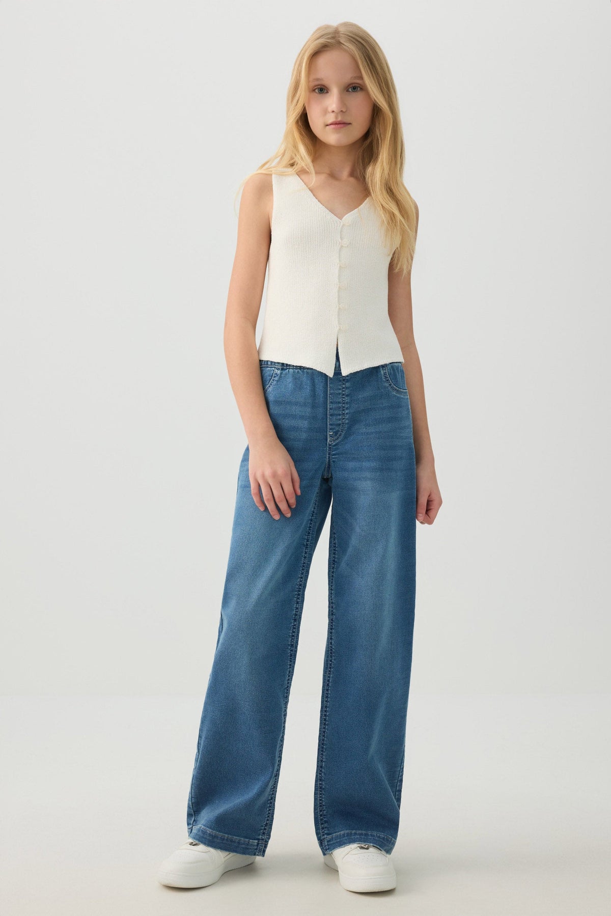 Pull On Wide Leg Jeans