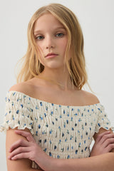Smocked Off Shoulder Dress