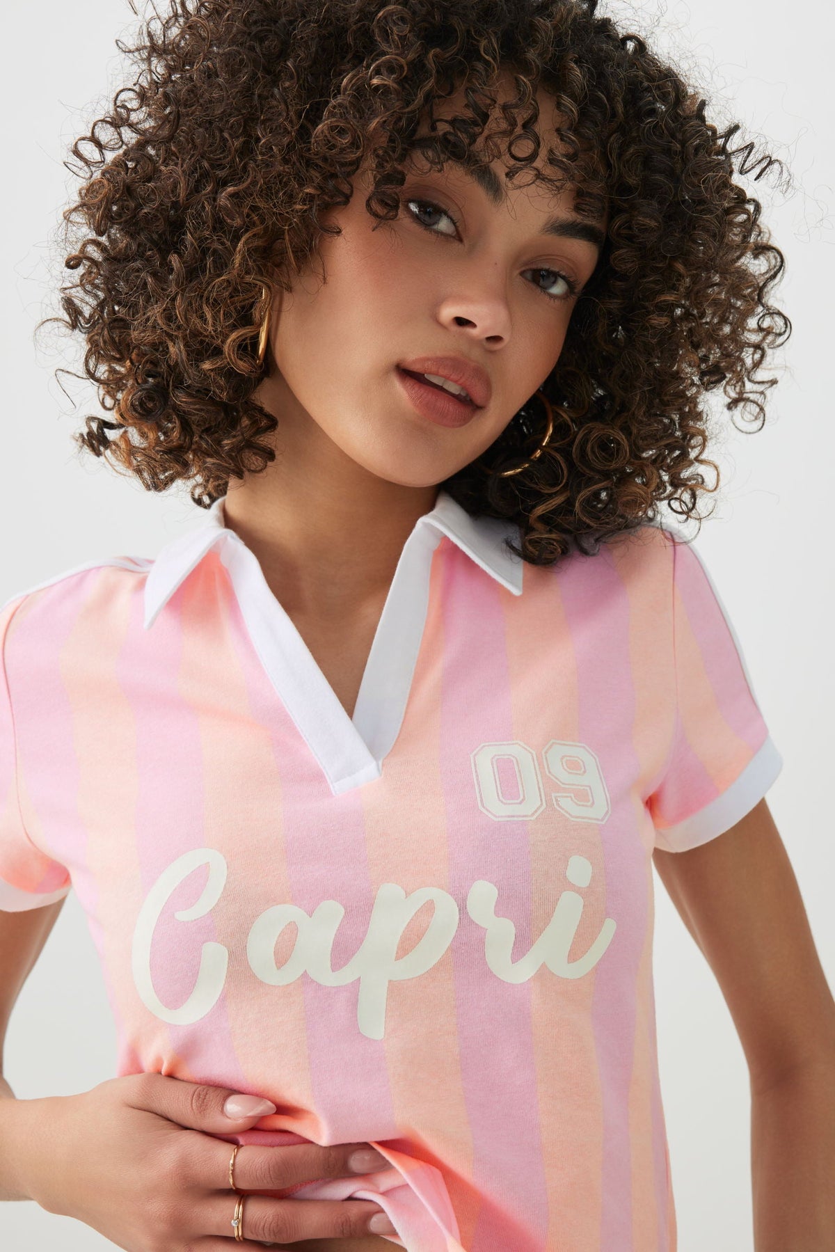 Graphic Johnny Collar Polo Shirt