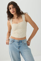 Tie Back Sweetheart Top