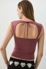 Tie Back Sweetheart Top