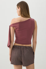 Asymmetrical Off Shoulder Top