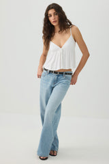 Tie Front Babydoll Tank