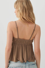 Tie Front Babydoll Tank