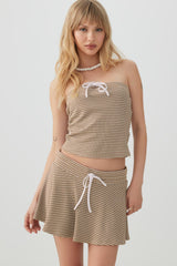 Waffle Knit Flowy Skort