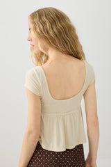 Tie-Front Babydoll Top