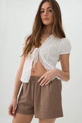Textured Knit Shorts