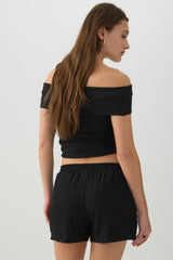 Textured Knit Shorts