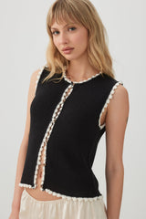 Knit Cropped Sweater Vest