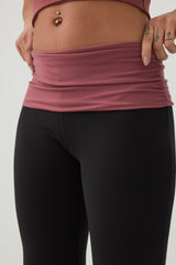 Soft Fold Over Waist Flare Leggings