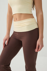 Soft Fold Over Waist Flare Leggings