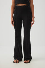 Knit Flare Leggings with Pintuck