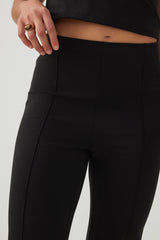 Knit Flare Leggings with Pintuck