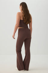 Knit Flare Leggings with Pintuck