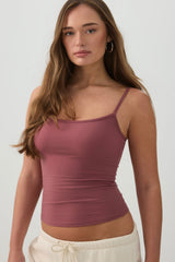 Fitted Square Neck Tank Top