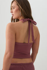 Soft Halter Crop Tank