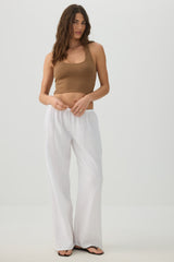 Basic Crop Halter Tank Top