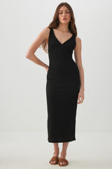 Textured Knit Midi Dress