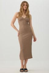 Textured Knit Midi Dress