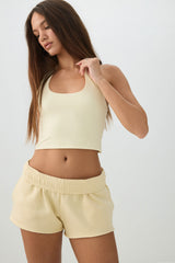 Mini Fleece Knit Low Rise Shorts
