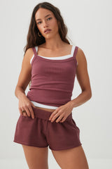Mini Fleece Knit Low Rise Shorts