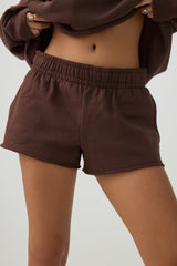 Mini Fleece Knit Low Rise Shorts