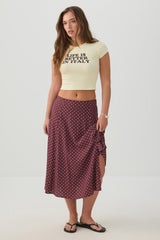 Cotton Blend Ribbed Crop T-Shirt