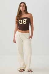 Fine Rib Cotton Blend Tube Top
