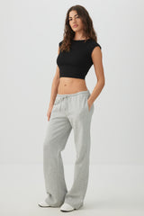 Cropped Ribbed Crew T-Shirt
