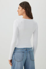 Cropped Rib Crew Top