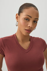 V-Neck Cropped T-Shirt