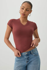 V-Neck Cropped T-Shirt