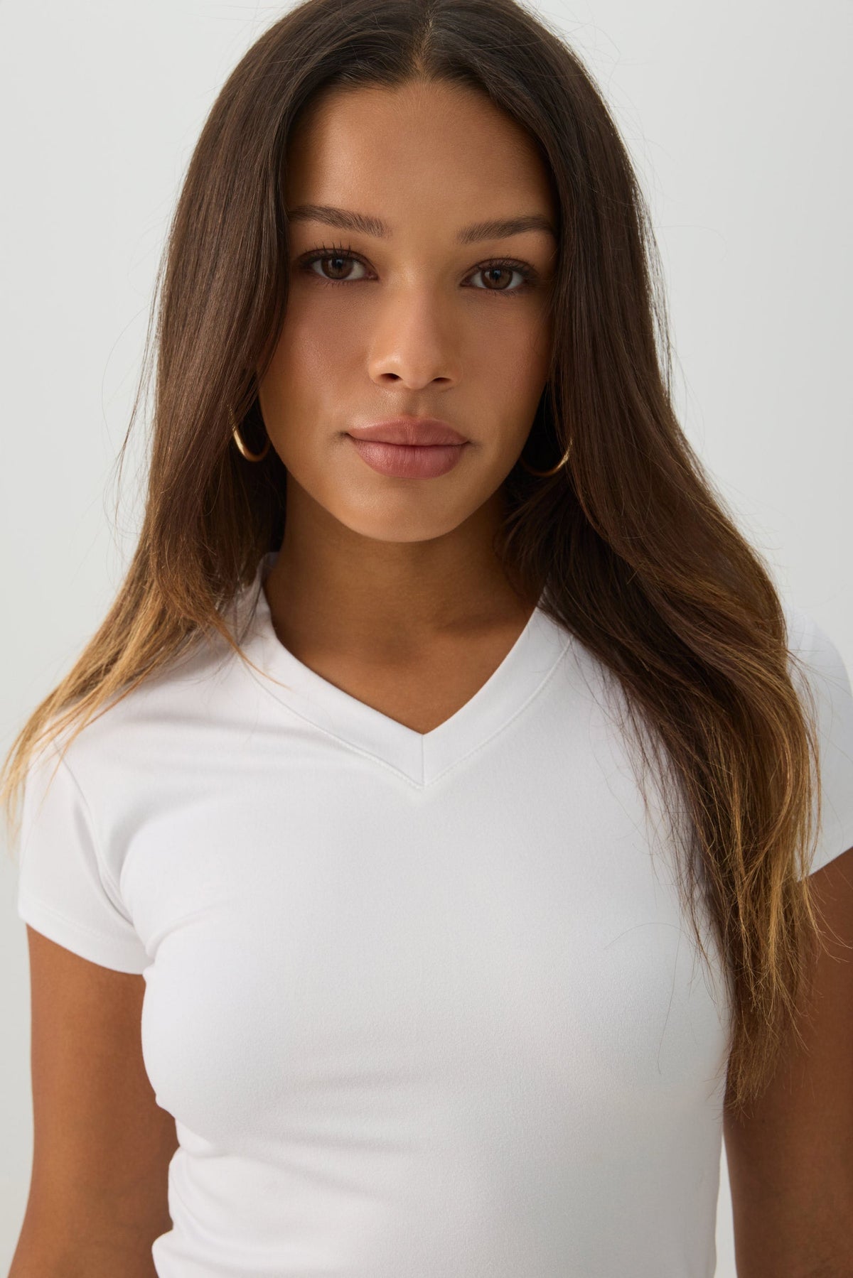 V-Neck Cropped T-Shirt