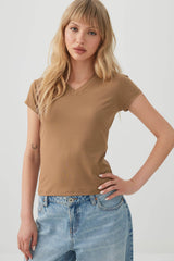 V-Neck Cropped T-Shirt