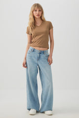 V-Neck Cropped T-Shirt