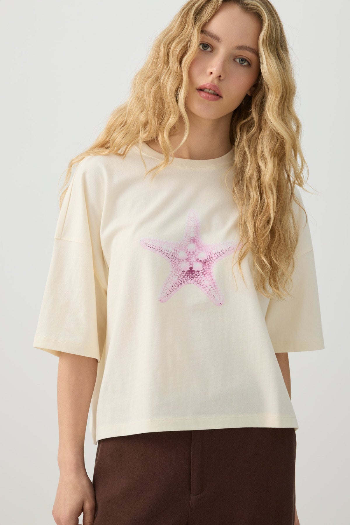 Dropped Shoulder Graphic T Shirt