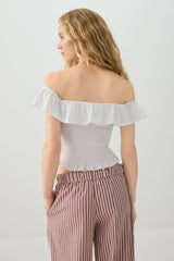 Smocked Off-Shoulder Top