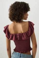 Smocked Off-Shoulder Top