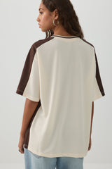 Italy Knit Mesh V Neck Sport Top