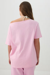 Long Oversized Off Shoulder Graphic T-shirt
