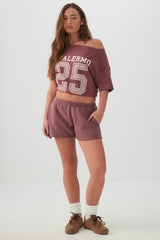 Long Oversized Off Shoulder Graphic T-shirt