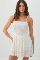 Floral Smocked Mini Romper