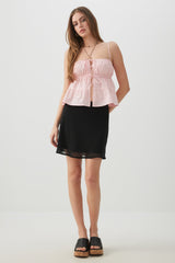 Chiffon A-Line Mini Skirt