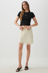 Chiffon A-Line Mini Skirt