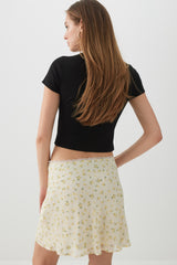 Chiffon A-Line Mini Skirt