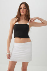 Ruffle Tube Mini Skirt
