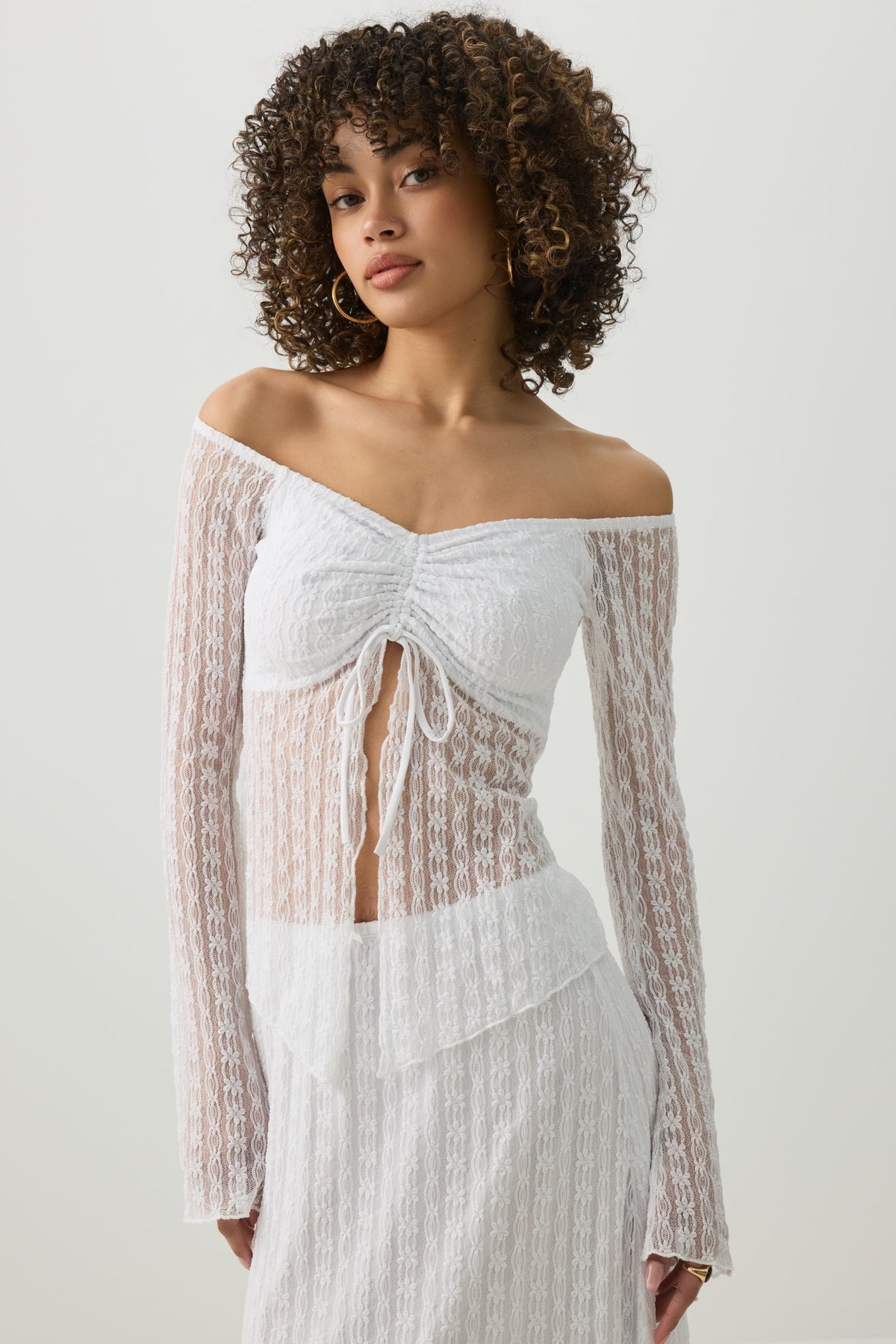 Lace Off Shoulder Top