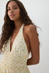 Printed Woven Halter Romper